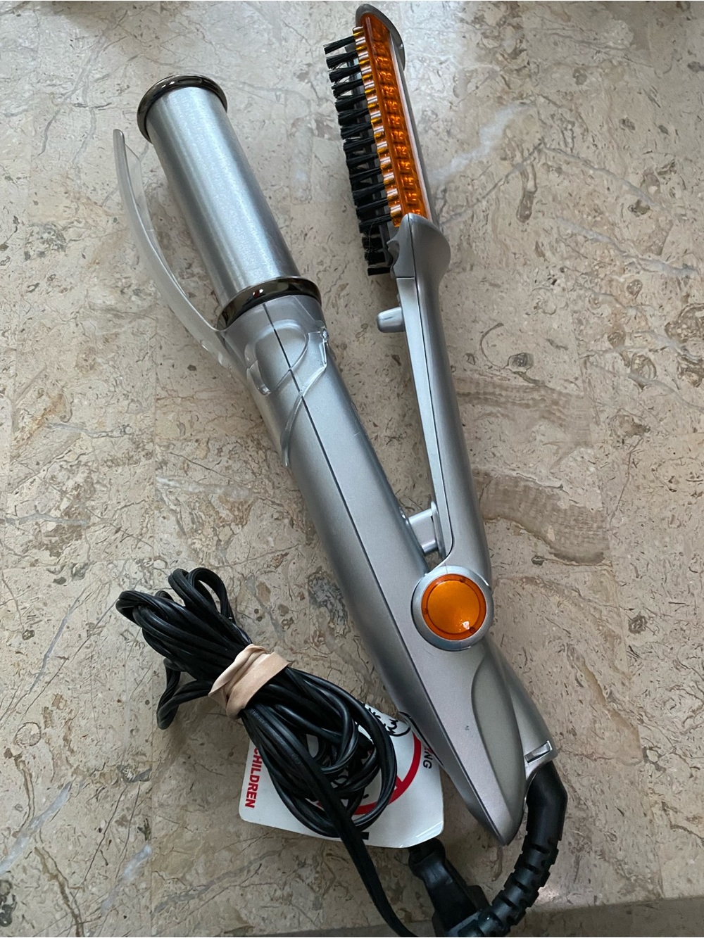 InStyler Rotating Hot Iron Hair Straightener Curler Model IS 1001.1 Orange 1.25